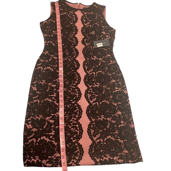 Tommy Hilfiger Black Pink Floral Crepe Sheath‎ Sleeveless Dress Size 8 - Picture 11 of 14